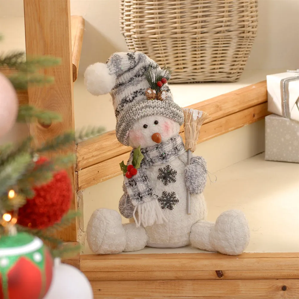 Festive Grey/White Snowman (Assorted)