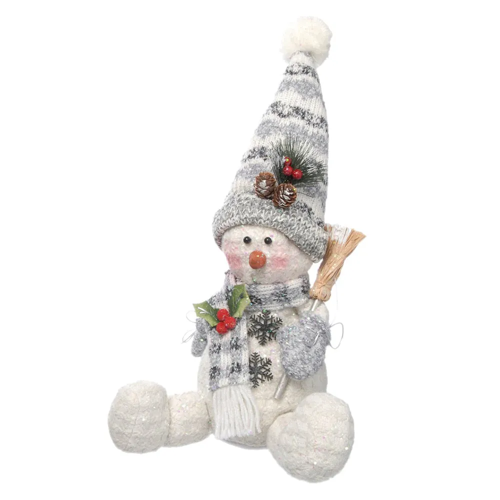 Festive Grey/White Snowman (Assorted)