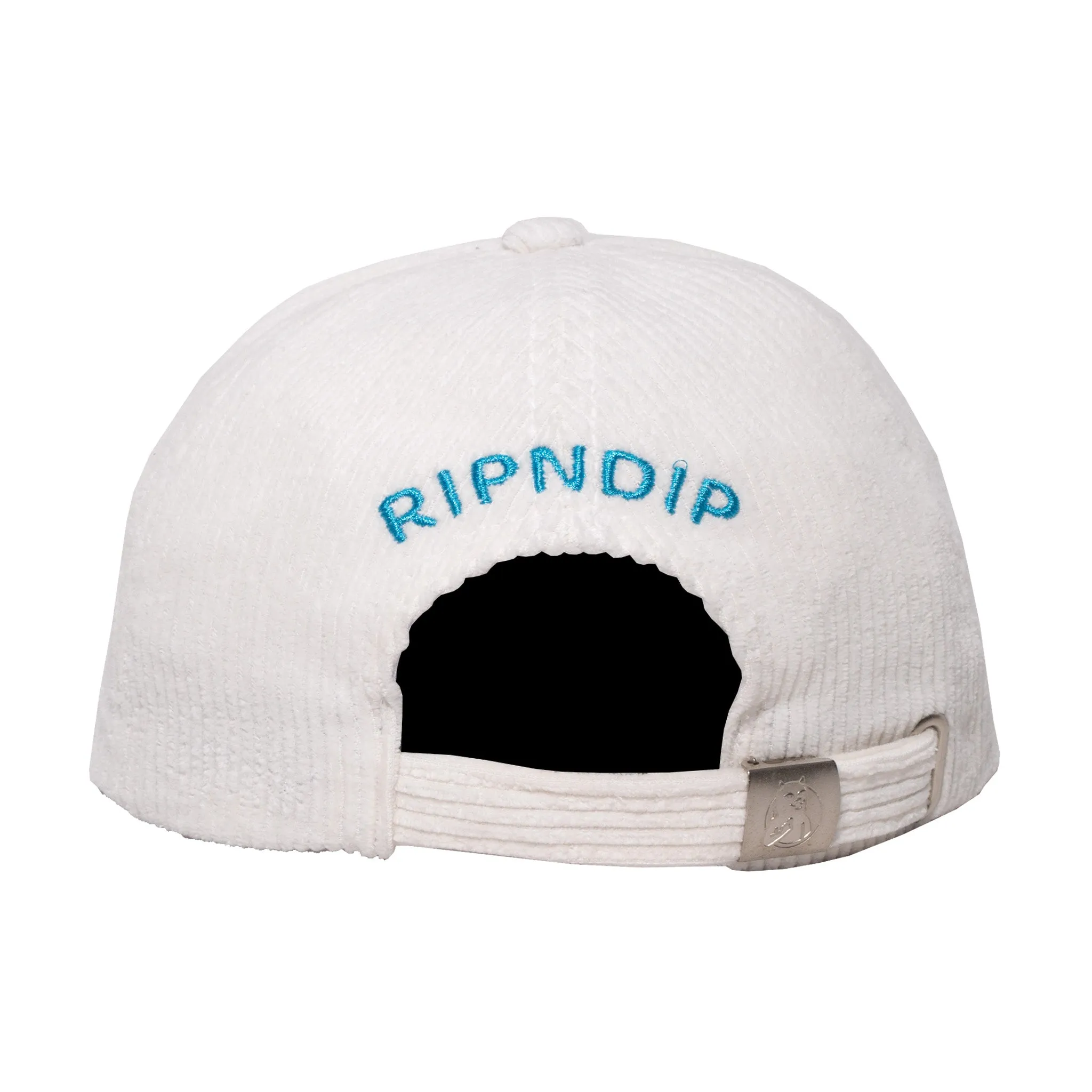 Get A Grip 6 Panel Corduroy Strapback (White)