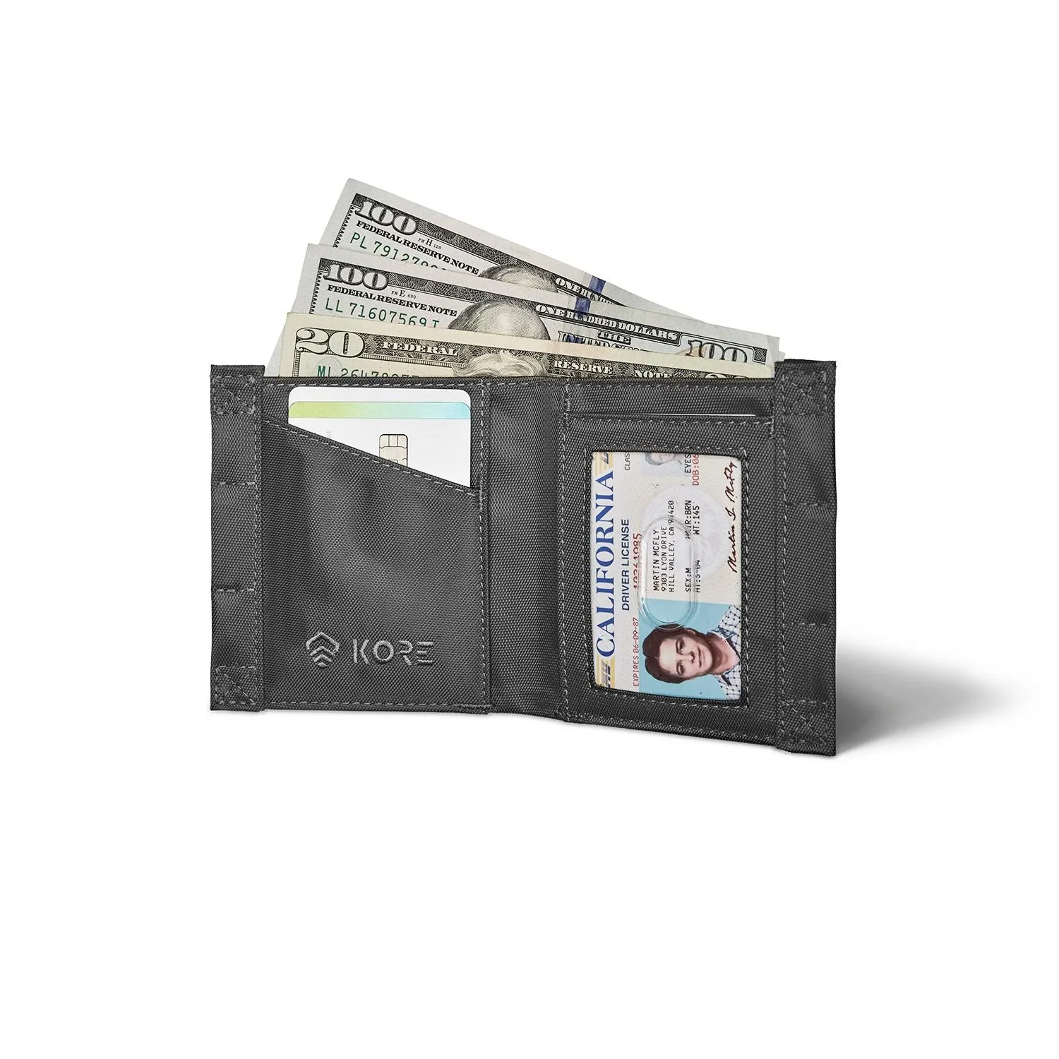 GRAY TACTICAL BIFOLD WALLET