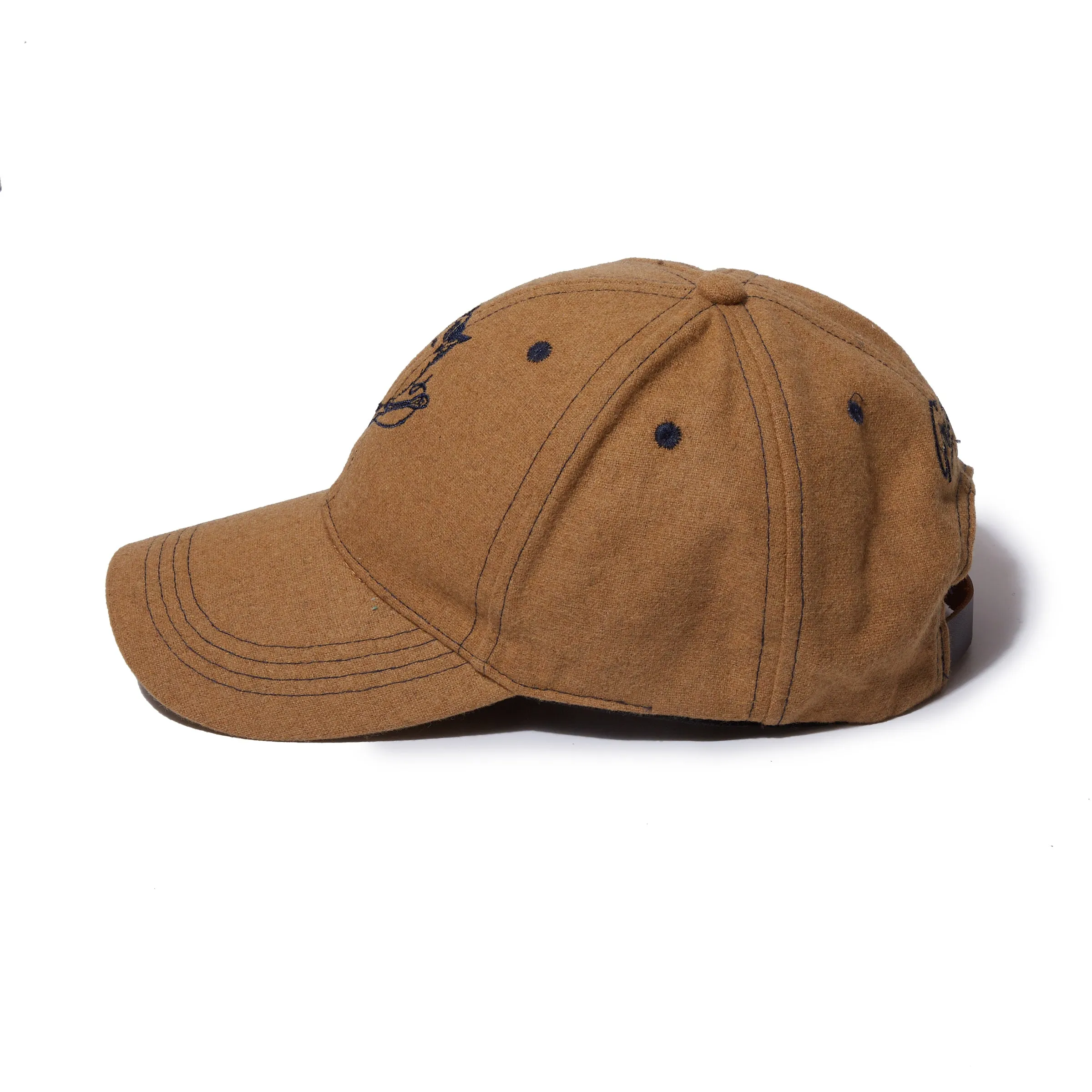 Grayers Owl Wool Baseball Cap - Burlap