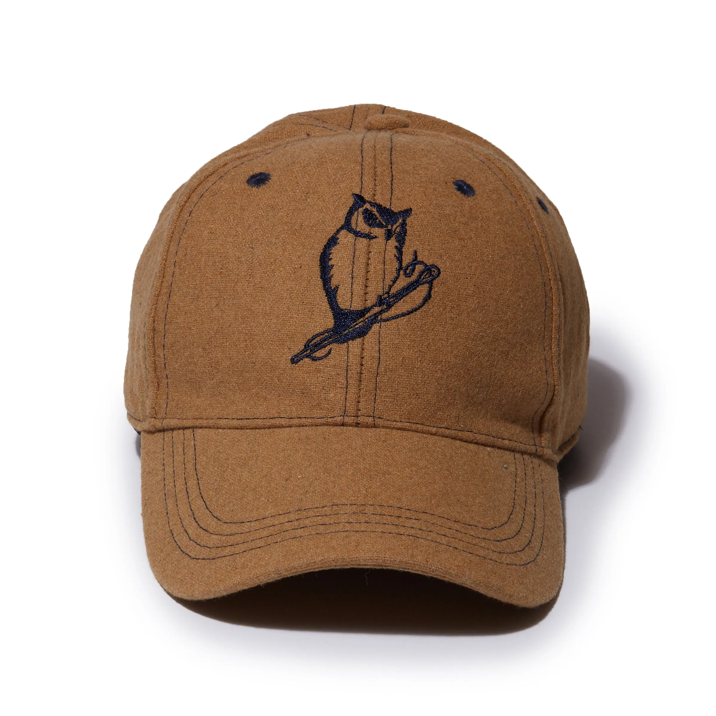 Grayers Owl Wool Baseball Cap - Burlap