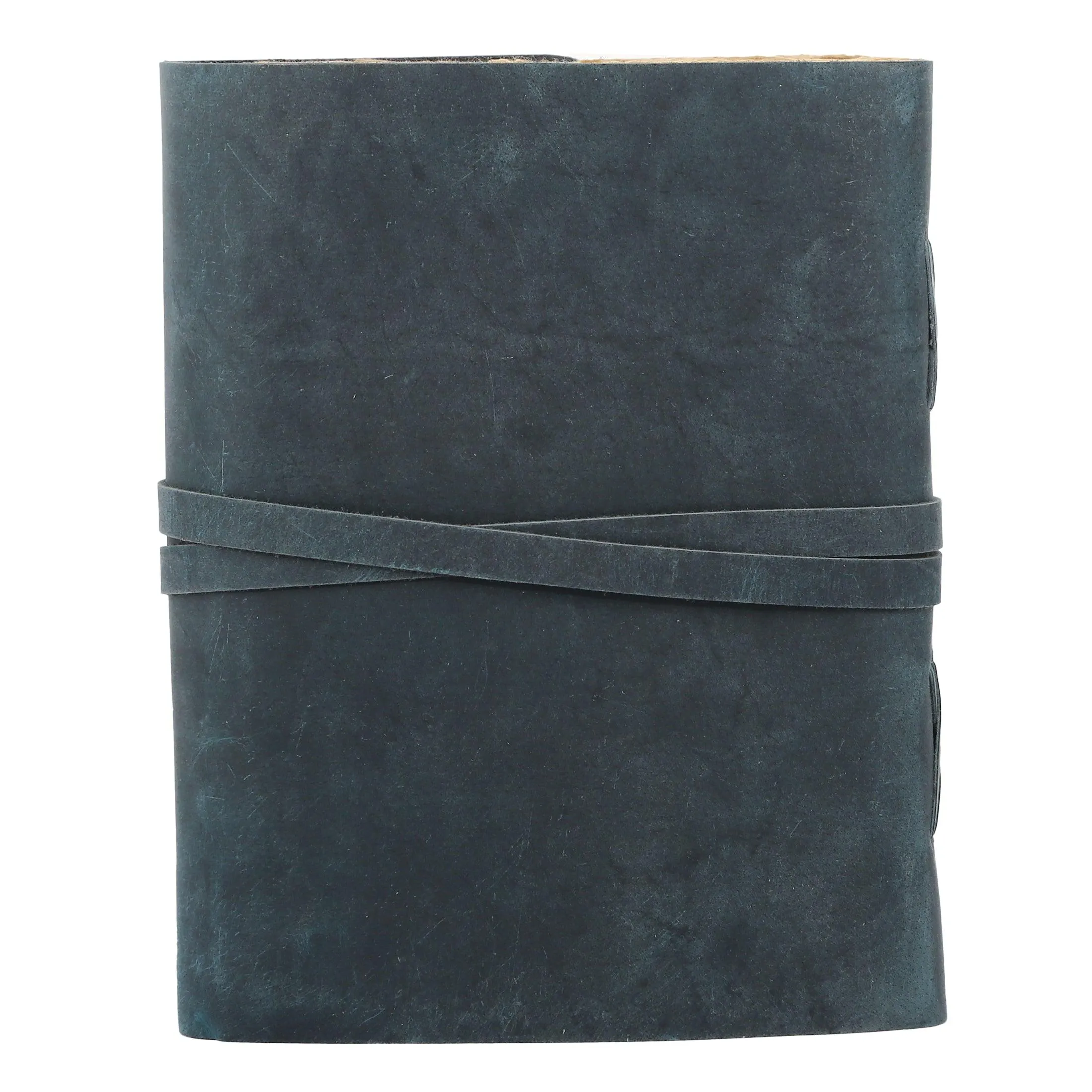 Handmade Leather Journal with Lined Deckle Edge Paper – 8x6 Inch Vintage Writing Notebook Diary with Key for Men & Women, Ideal Gift for Artists & Writers