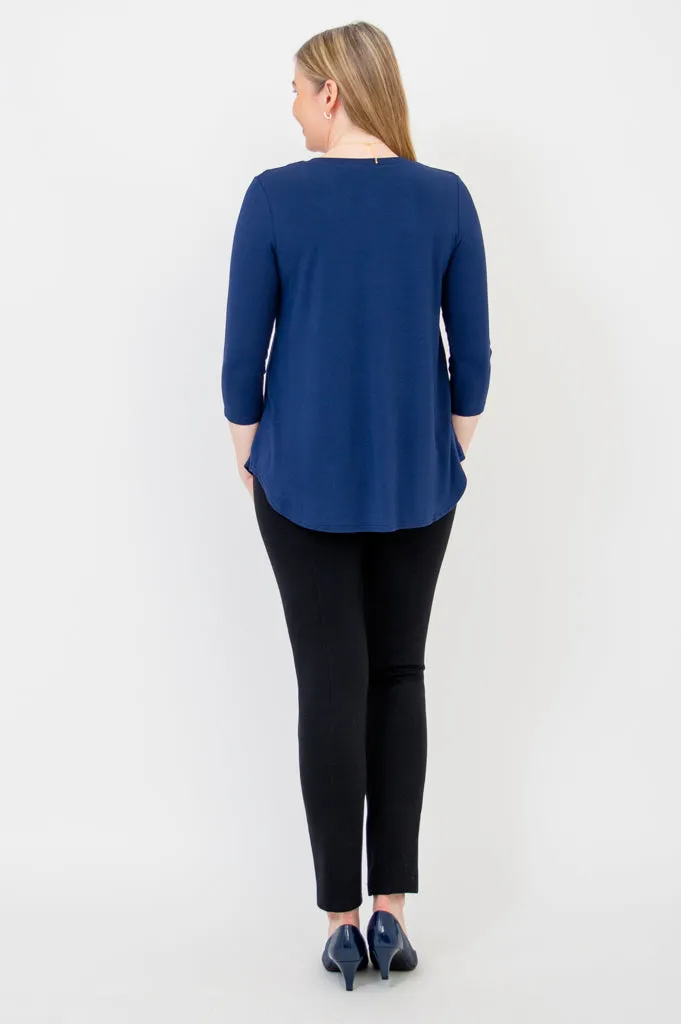 Jackie 3/4 Sleeve, Indigo, Bamboo