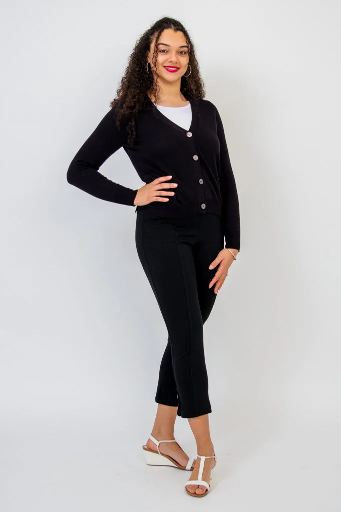 Jessica Sweater, Black, Bamboo Cotton