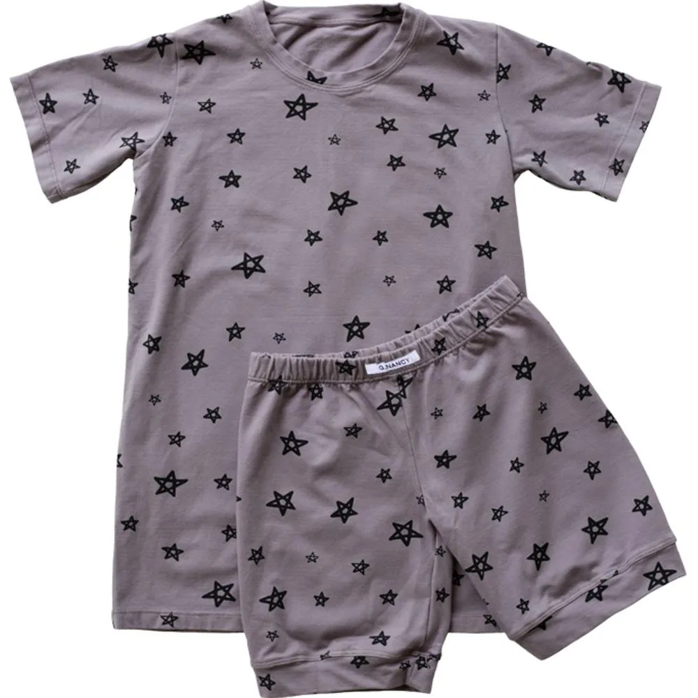 Lavender Star Patchwork Shortie PJ Set