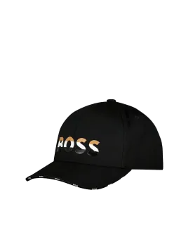 Logo Embroidered Cap - Black