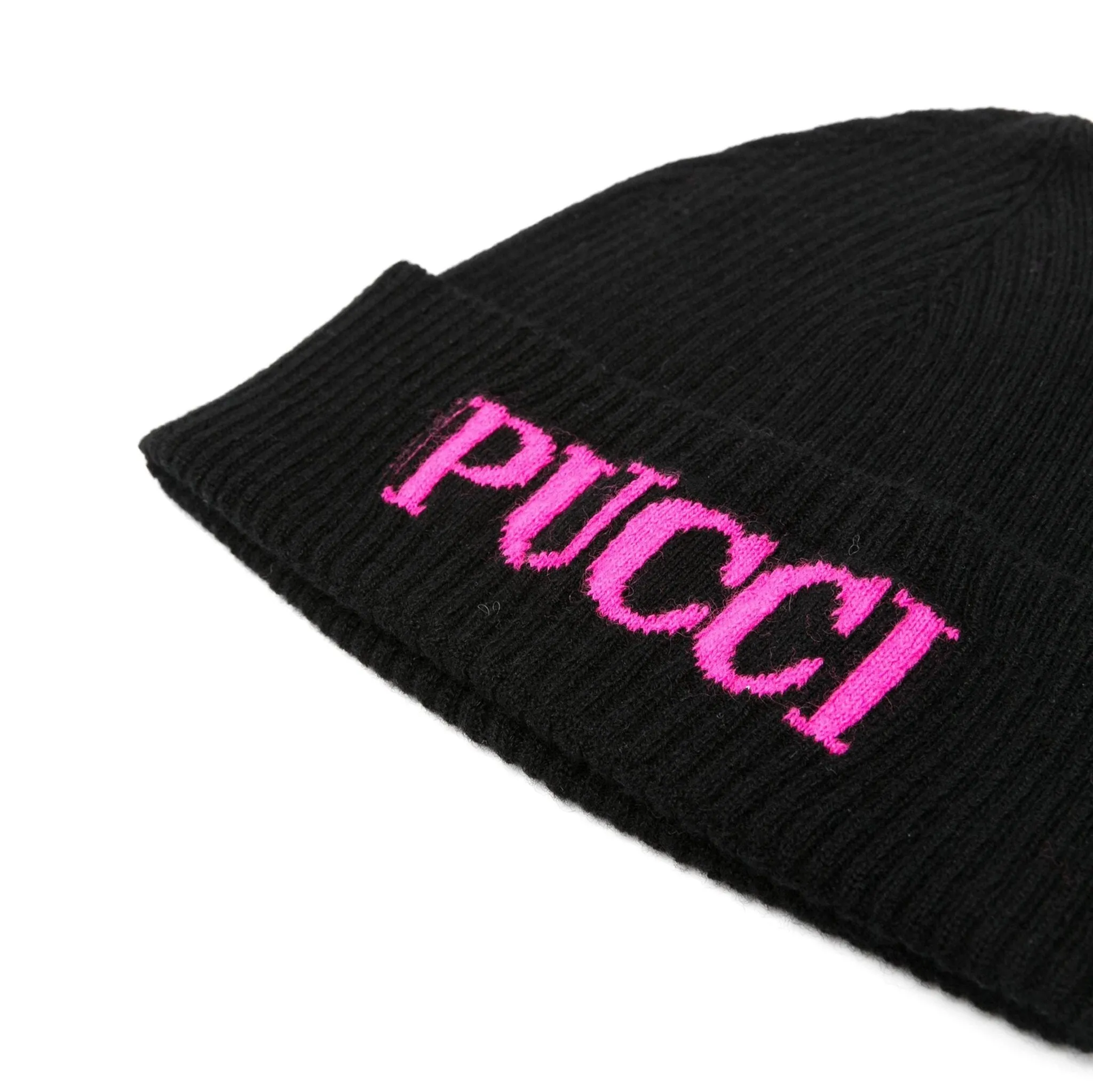 Logo Jacquard Ribbed Beanie