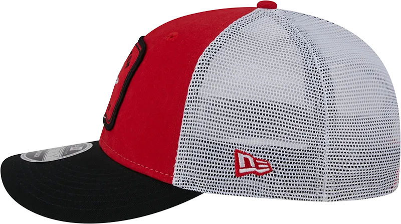 Men's Houston Rockets New Era 9FIFTY Square Patch Trucker Adjustable Cap