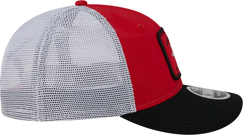 Men's Houston Rockets New Era 9FIFTY Square Patch Trucker Adjustable Cap