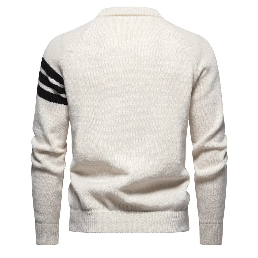 Men's Punk Contrast Color Diamond Knitted Sweater