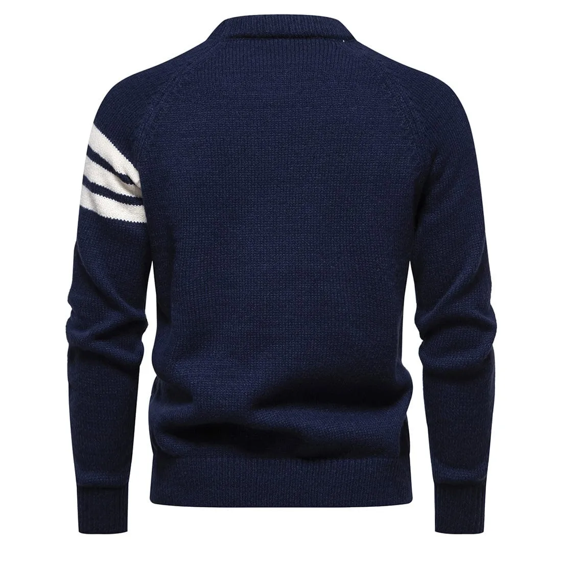 Men's Punk Contrast Color Diamond Knitted Sweater