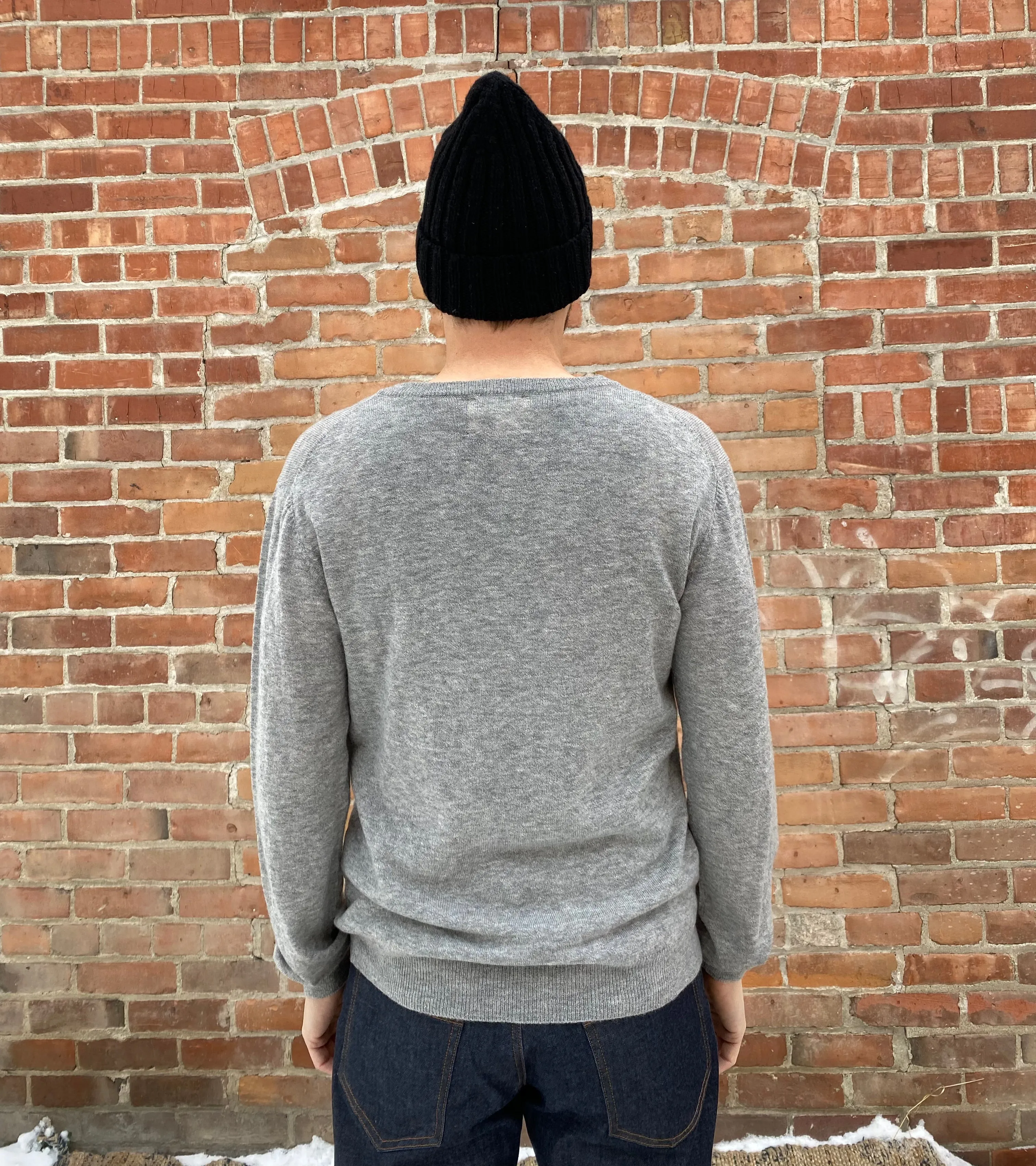 Merino Unisex Crew Sweater in Flint Grey