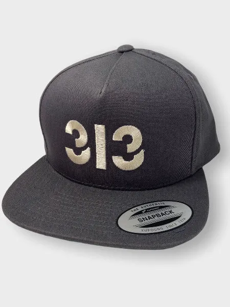 Modern 313 Snapback Hat / Cream   Charcoal