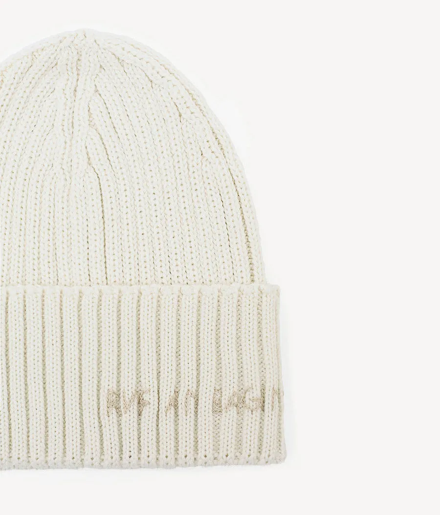 Monogram-embroidered Wool-blend Beanie