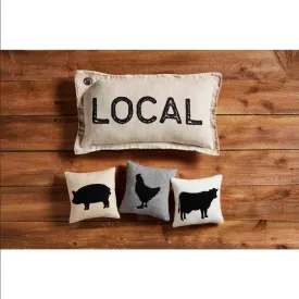 Mudpie Farm Animal Mini Throw Pillow