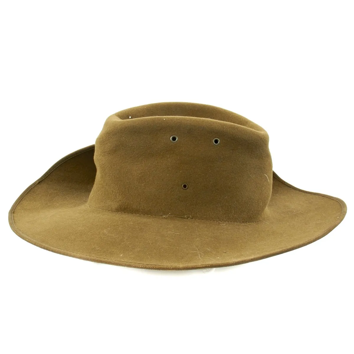 Original WWII Australian Felt "AKUBRA" Slouch Hat by Dunkerley - as used in Southeast Asia