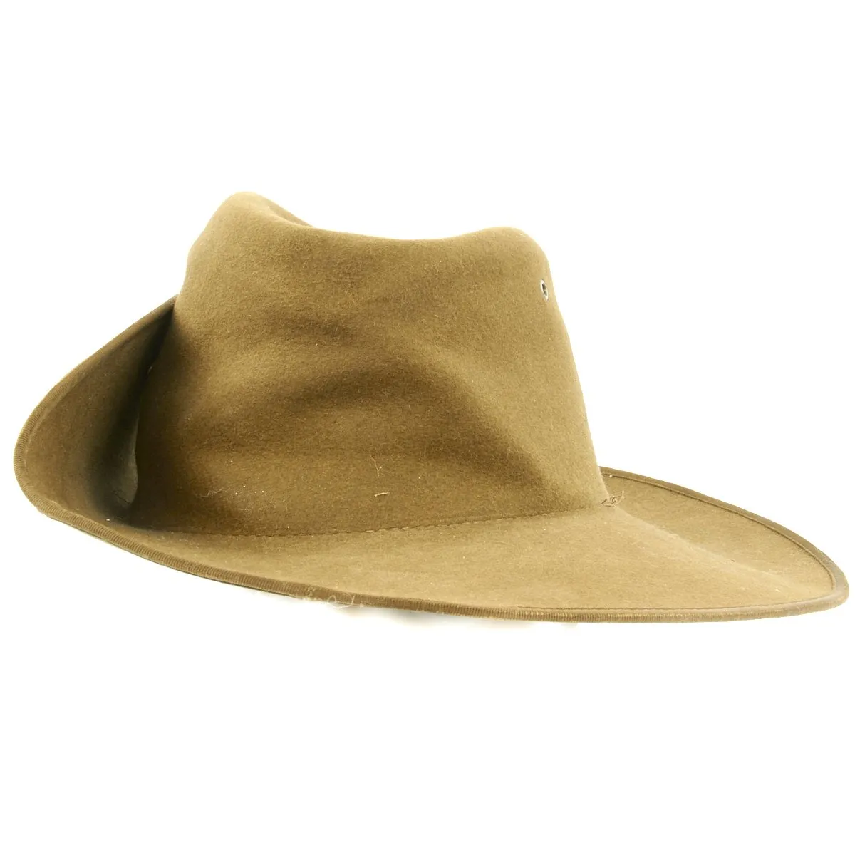 Original WWII Australian Felt "AKUBRA" Slouch Hat by Dunkerley - as used in Southeast Asia