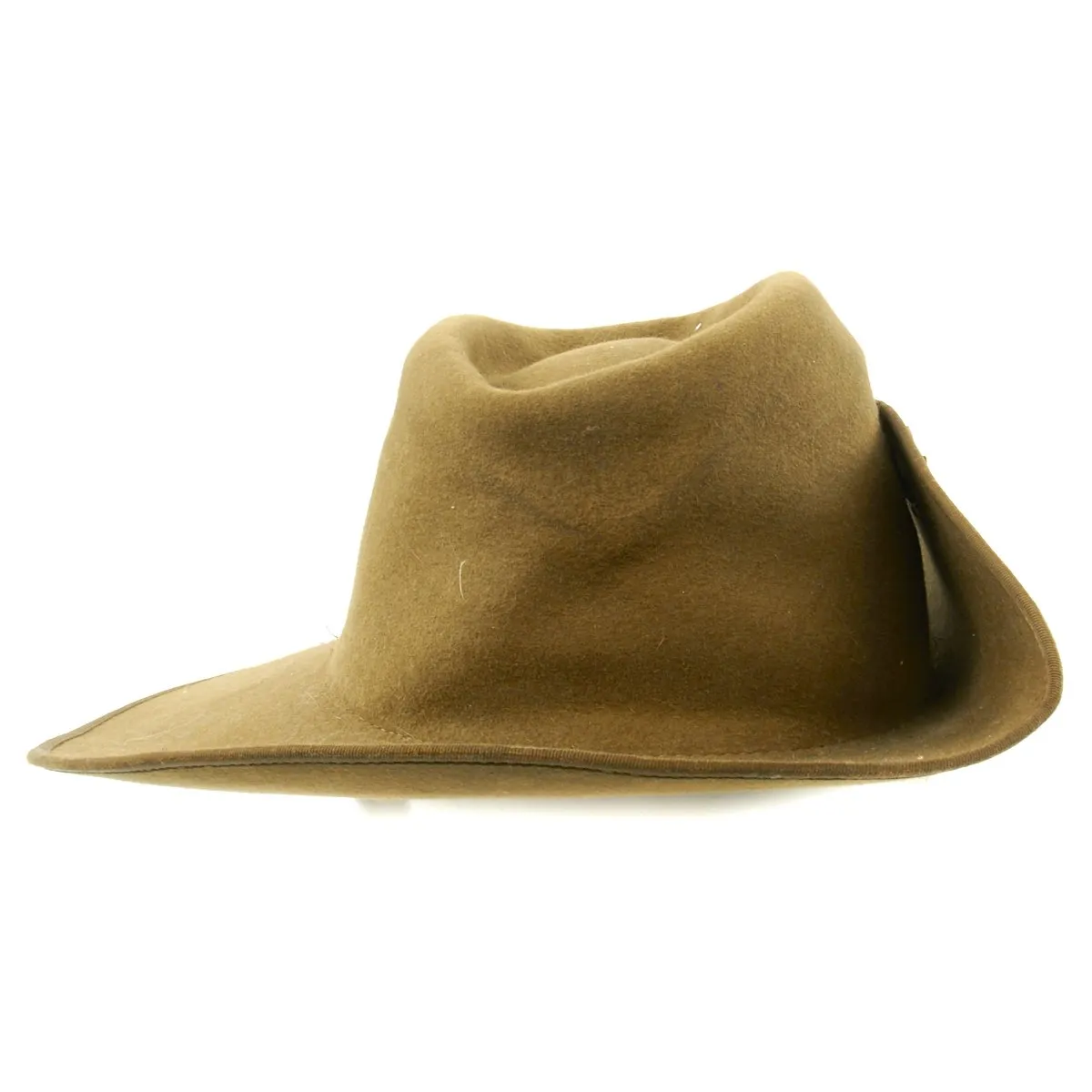 Original WWII Australian Felt "AKUBRA" Slouch Hat by Dunkerley - as used in Southeast Asia