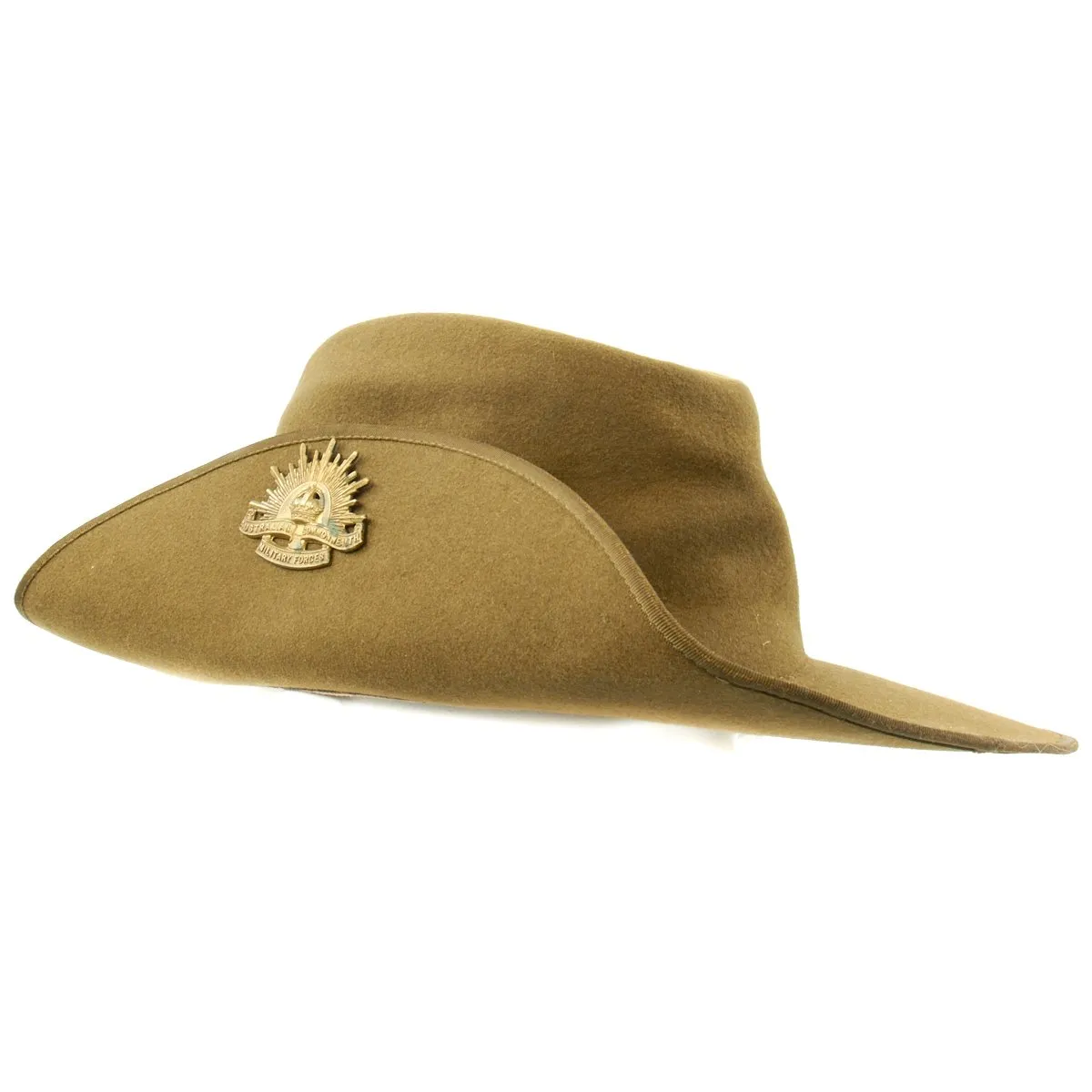 Original WWII Australian Felt "AKUBRA" Slouch Hat by Dunkerley - as used in Southeast Asia