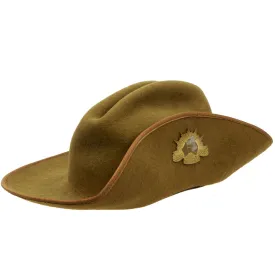 Original WWII Australian Slouch Hat with Post WWII Badge