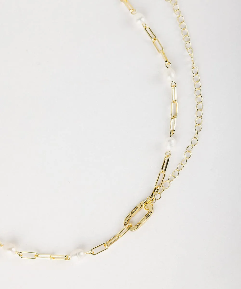 Pearl Paperclip Chain Band