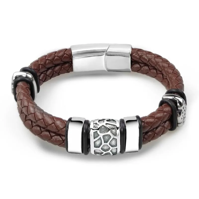 Rickard Nordic Braided Leather Bracelet