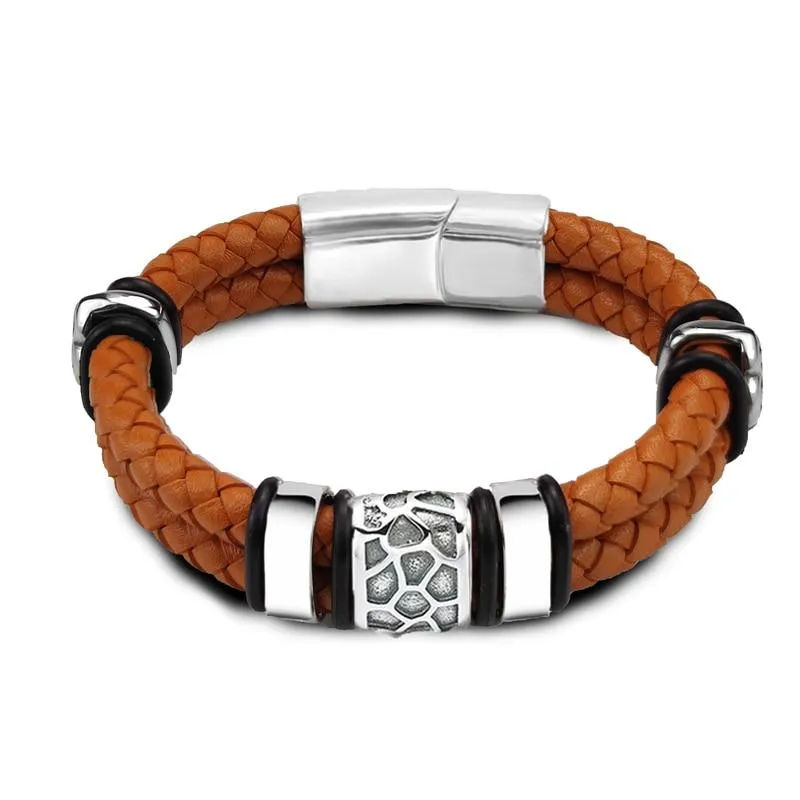 Rickard Nordic Braided Leather Bracelet