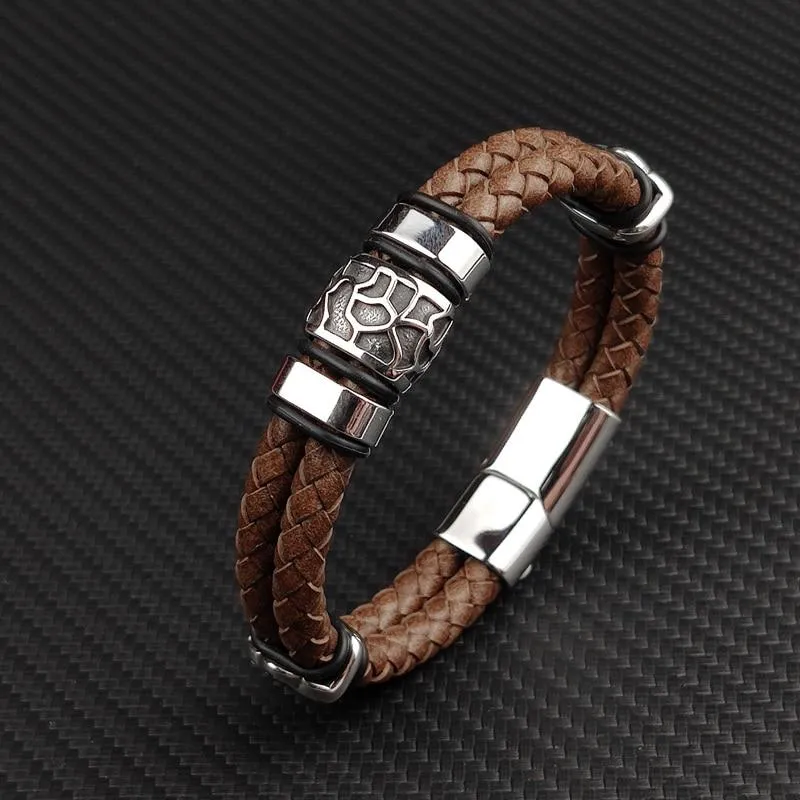 Rickard Nordic Braided Leather Bracelet