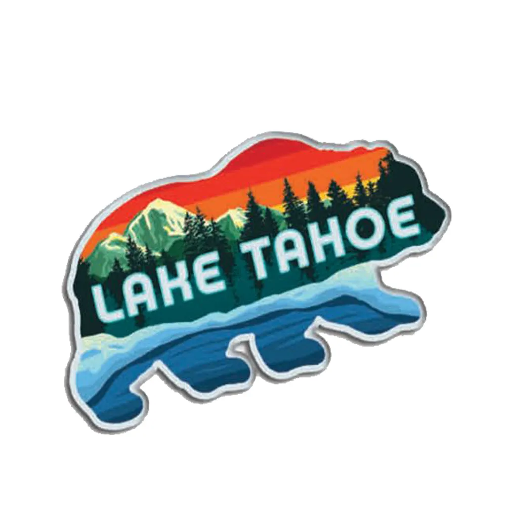 Souvenir Magnet Sunset Bear- Metal Die Cut, Lake Tahoe