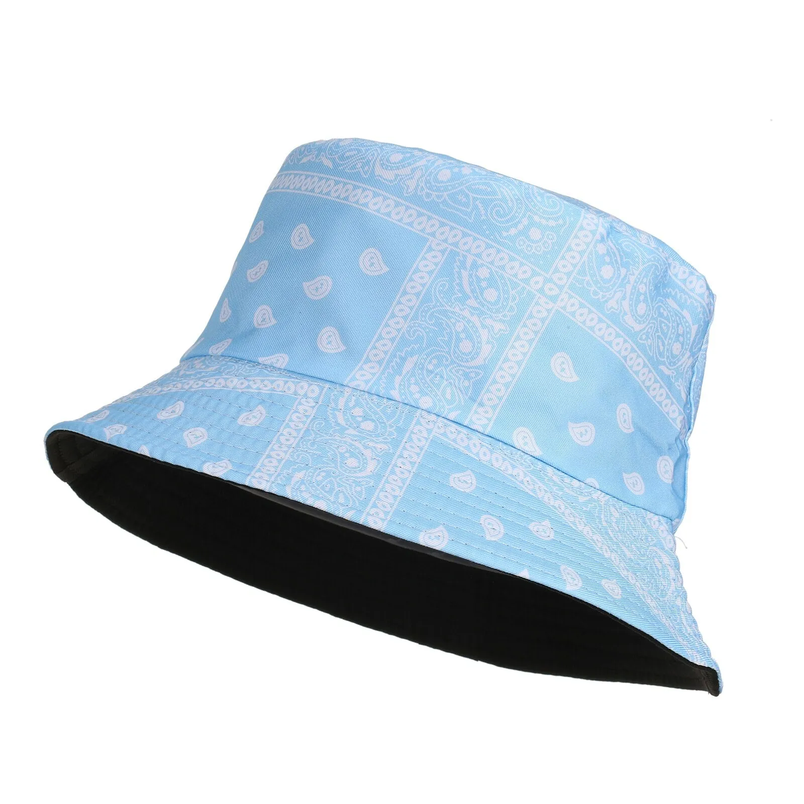 Summer Bucket Hats Print Foldable Fisherman Hat Woman Soft Beach Sun Fisherman Cap Man Fashion Soild Panama Bucket Hat