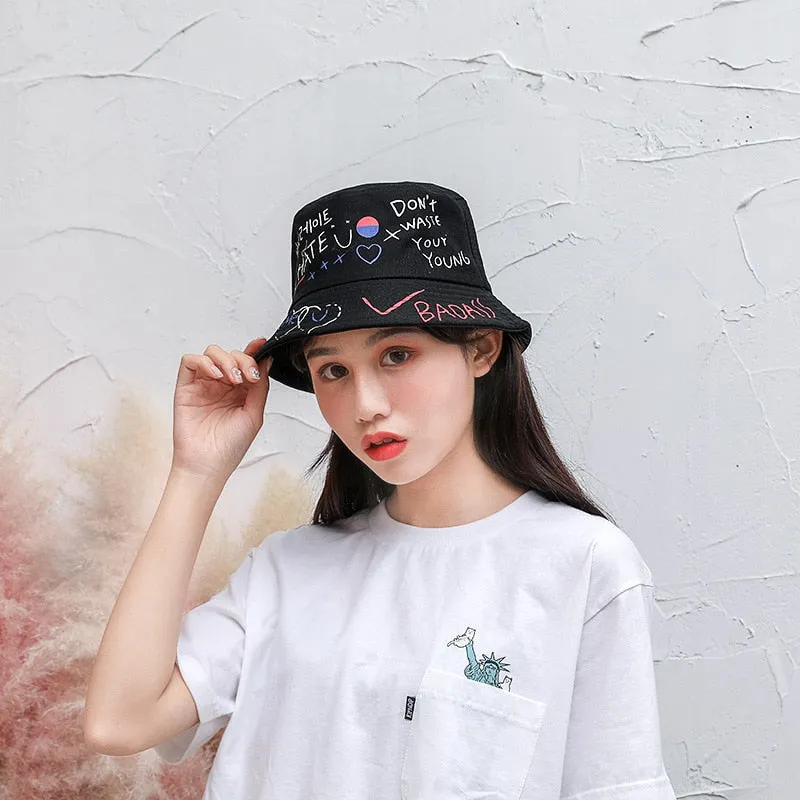 Summer Bucket Hats Print Foldable Fisherman Hat Woman Soft Beach Sun Fisherman Cap Man Fashion Soild Panama Bucket Hat