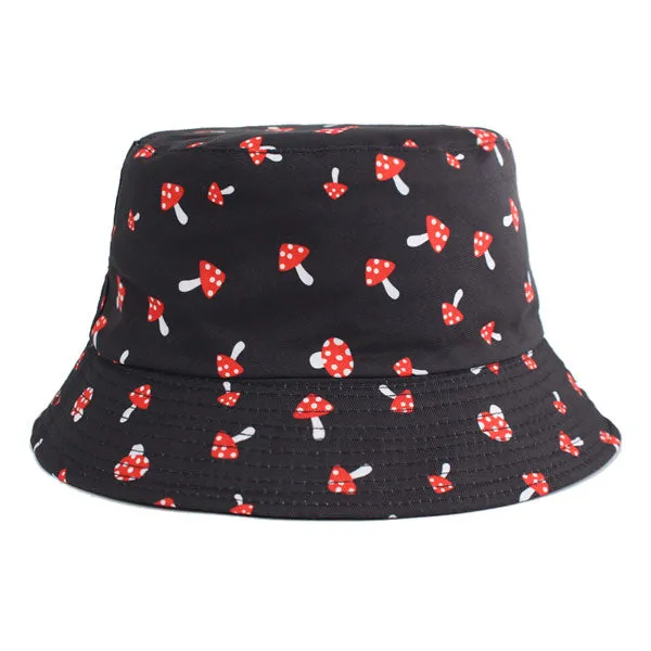 Summer Fisherman Hat Reversible Men Bucket Hats For Women Cap Bob Panama Female Hip Hop Bucket Cap Vintage Printed Fishing Hat