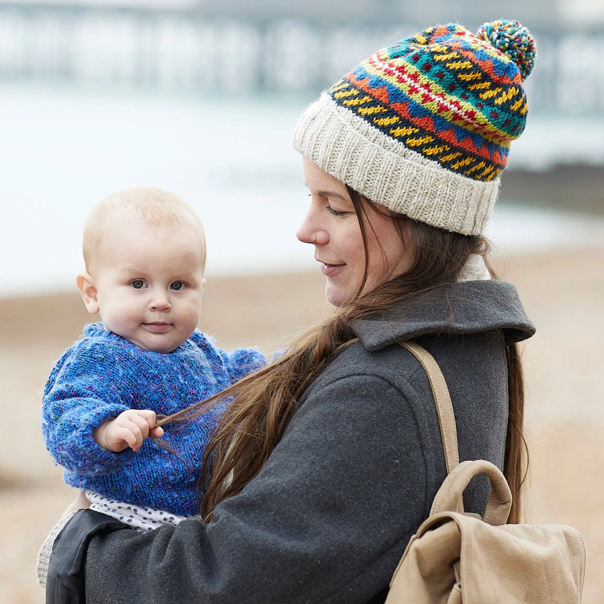 TAVAR Unisex Bobble Hat Lined Waste Wool (WS)