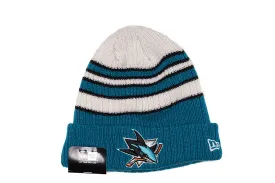 TRADITIONAL STRIPE KNIT HAT - SHARKS