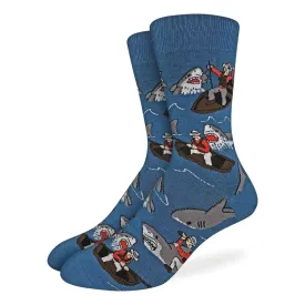 Unisex Shark vs Fisherman Socks