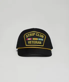 Veteran Embroidered Patch Trucker Hat - Black cad