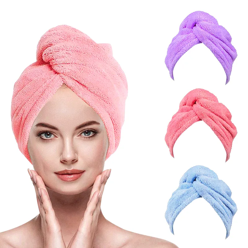 Women Microfibre Hair Towel - Fast Drying Microfibre Towel Cap Wrap