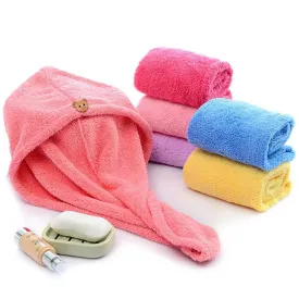 Women Microfibre Hair Towel - Fast Drying Microfibre Towel Cap Wrap