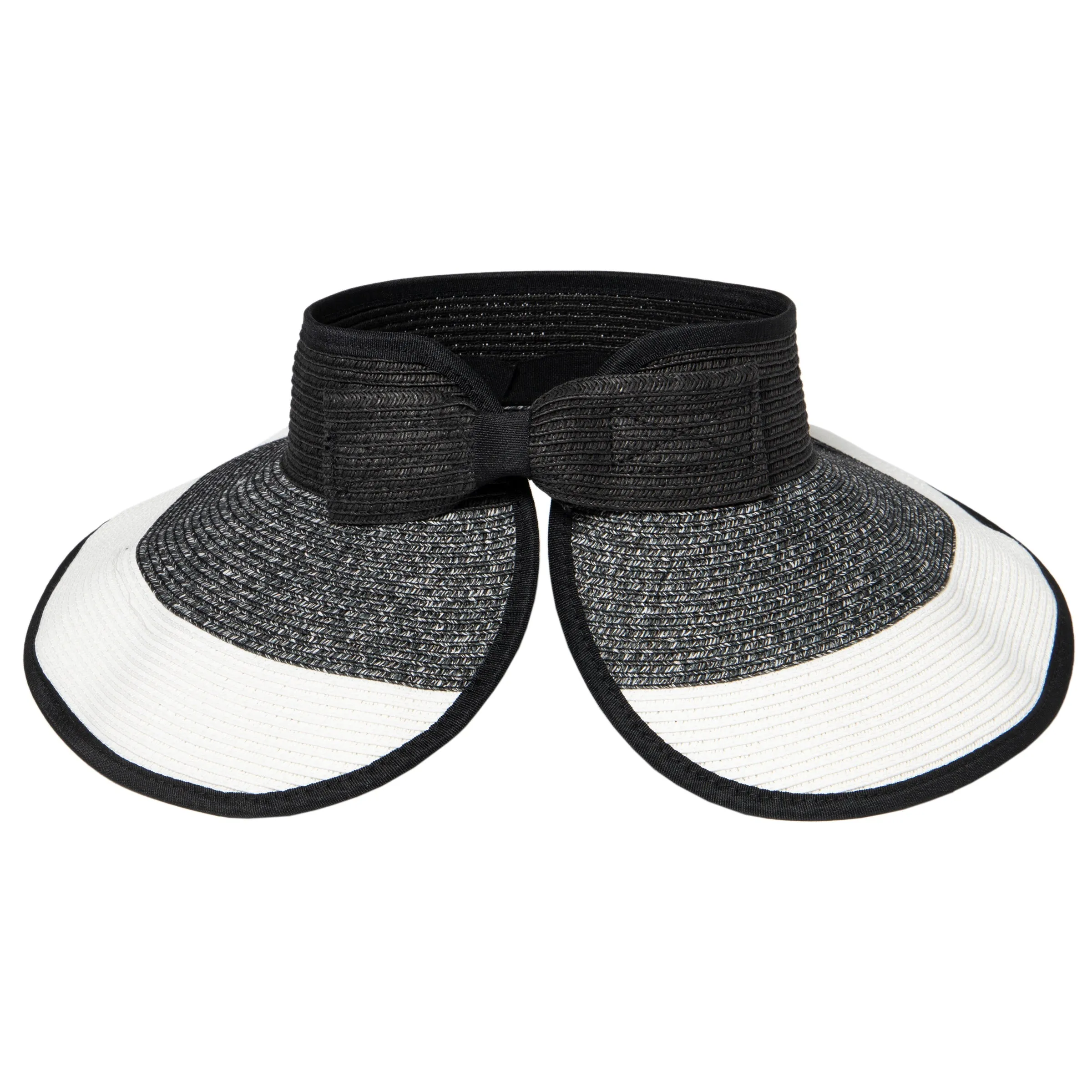 Women's roll up visor with bow closure