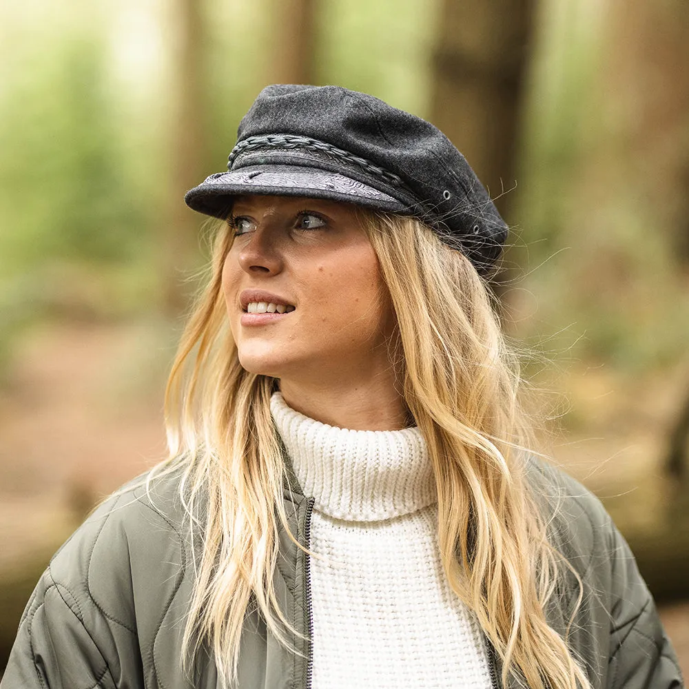 Wool Greek Fisherman Cap - Grey