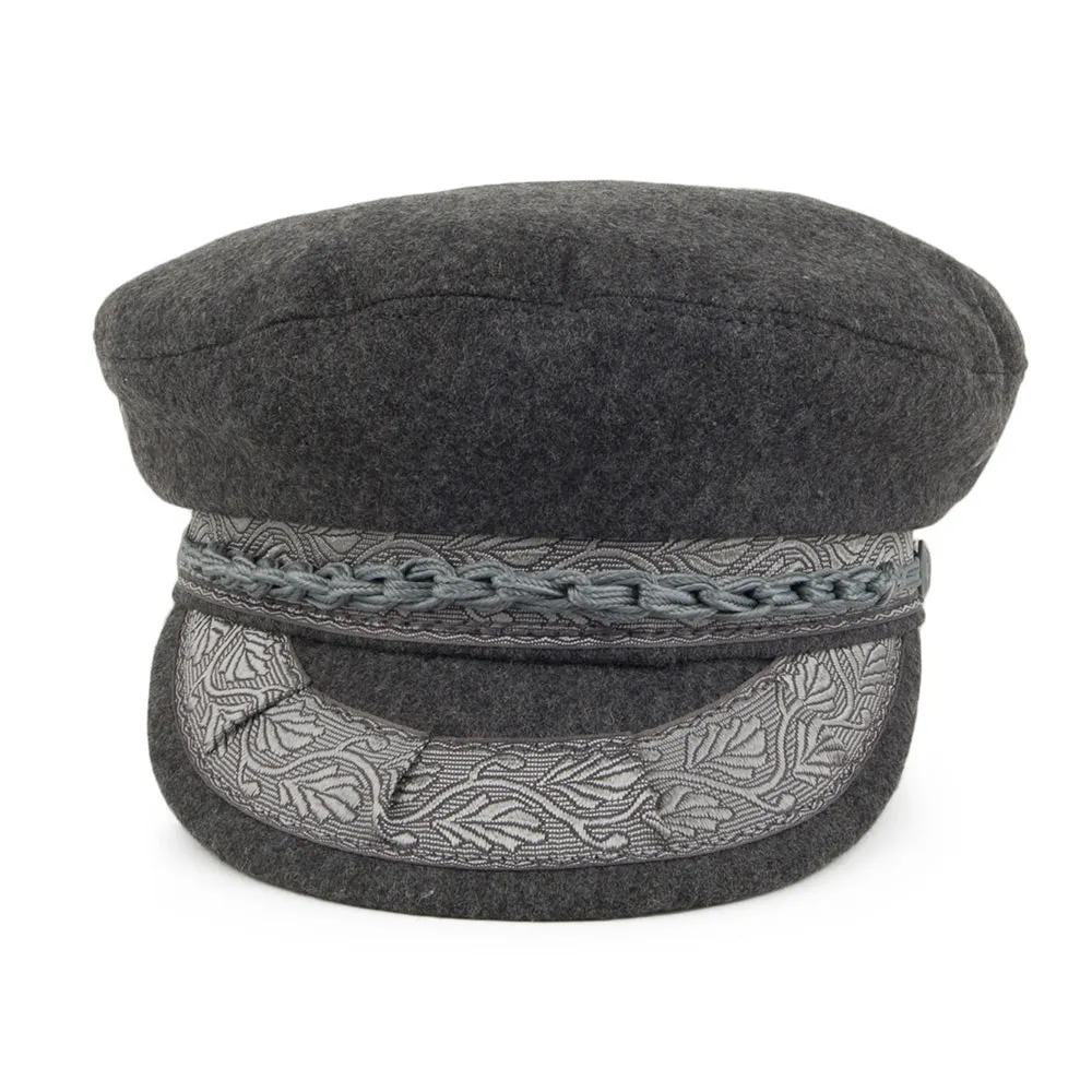 Wool Greek Fisherman Cap - Grey