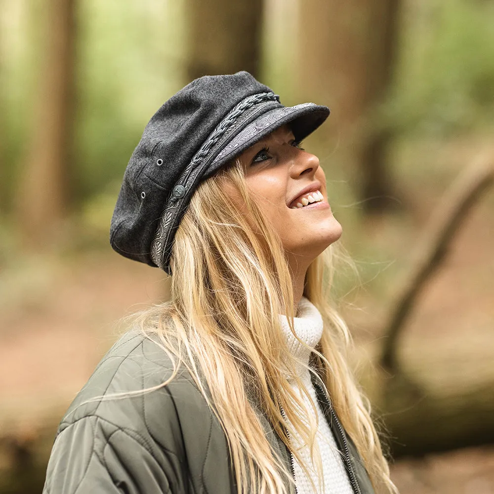 Wool Greek Fisherman Cap - Grey